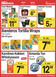 ABC Lavpris tilbudsavis uge 33 Side 7: Hakkede Tomater €5,00, Knorr Marked €11,98