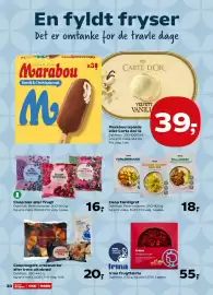 SuperBrugsen tilbudsavis uge 33 Side 34: Marabou ispinde eller Carte d'Or is €39,00, Coop færdigret €18,00