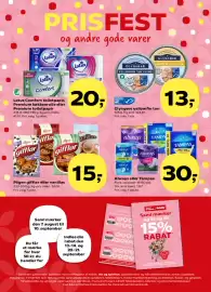 SuperBrugsen tilbudsavis uge 33 Side 4: Glyngøre yellowfin tun €13,00, Pågen gifflar eller vanillas €15,00