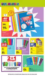 Catalogue Carrefour page 10: CARREFOUR Cahier polypro €0,99, Clairefontaine Cahier Koverbook €2,02