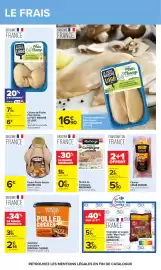Catalogue Carrefour page 26: MAÎTRE COQ Poulet Pleine Saveur €6,00, BORDEAU CHESNEL PULLED CHICKEN €2,14
