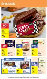 Catalogue Carrefour page 33: Falcone Amaretti €2,24, Nutella biscuits €2,47