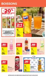 Catalogue Carrefour page 40: Oasis Ice Tea €0,97, Vitamin Water JOKER €0,57