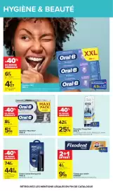 Catalogue Carrefour page 45: ORAL B Brossettes "Promo Pack" €25,74, ORAL B Dentifrice €5,34