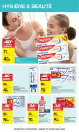 Catalogue Carrefour page 46: SENSODYNE Dentifrice €5,01, COLGATE Dentifrice Max white €5,87