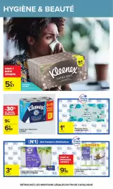 Catalogue Carrefour page 50: KLEENEX Essuie-Tout €6,99, CARREFOUR SOFT Mouchois blancs €1,00