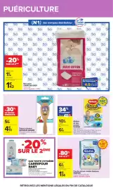 Catalogue Carrefour page 51: MONSIEUR MADAME Brosse à cheveux €4,13, HUGGIES Maillots de bain jetables €6,90