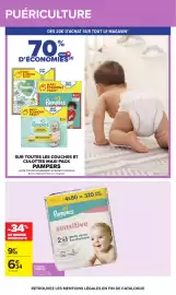 Catalogue Carrefour page 52: Pampers Lingettes €6,34, Pampers sur toutes les couches et culottes maxi pack