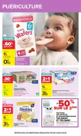 Catalogue Carrefour page 55: Blédina Blédidej croissance €3,74, Nestlé P'tit Brassé €3,98