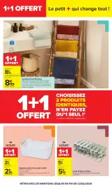 Catalogue Carrefour page 63: HOME clips bi matière €5,15, Bio Fancy Serviette de bain €8,99
