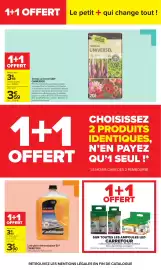Catalogue Carrefour page 65: CARREFOUR Lave-glace démoustiqueur €3,90, Terreau universel UAB CARREFOUR €3,59