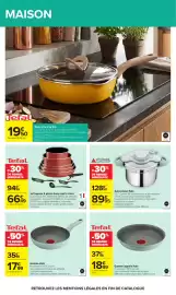 Catalogue Carrefour page 70: Tefal Gamme Halo €17,99, Tefal poêle ingenio €18,99