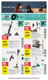 Catalogue Carrefour page 74: X-Clean Aspirateur laveur sans fil €299,99, X-Force Flex 13.60 animal €279,99