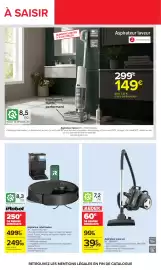 Catalogue Carrefour page 75: Medek aspirateur sans sac €39,99, Irobot aspirateur robot laveur €249,99
