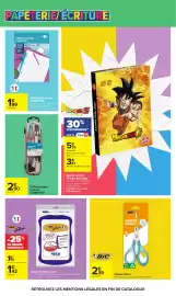Catalogue Carrefour page 9: CARREFOUR Feuilles simples Perforées €1,99, CARREFOUR Coffret compas €2,90