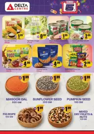 Delta Centre catalogue Page 4: Savanah corn flour €1,99, April white vinegar €0,99