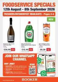 Booker Wholesale brochure Page 1: Prosecco Spumante DOC Extra Dry €35,99