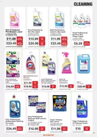 Booker Wholesale brochure Page 11: Fairy Professional Non Bio Liquid €13,99, Daz Professional Liquid White Col €11,49