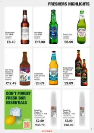 Booker Wholesale brochure Page 3: Kopparberg mixed fruit strawberry & lime €9,89, Thatchers zero alcohol €6,69