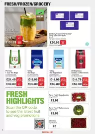 Booker Wholesale brochure Page 6: Tetley tea bags €19,99, Pg tips 1 cup tea bags €21,49