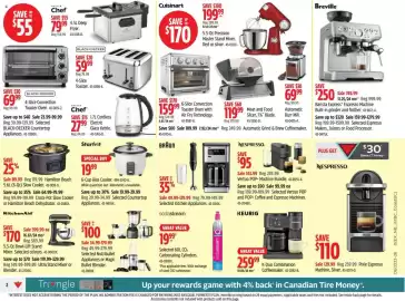 Canadian Tire flyer week 33 Page 2: SAVE HD UP TO $55 MASTER Chef SAVE $55 99 4.5L Deep 79.99 Fryer. Reg 134.99 43-1338-0