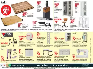 Canadian Tire flyer week 33 Page 6: vida by PADERNO SAVE UP TO 50% SAVE 30% 4999 Herringbone Acacia Wood Cutting Reg 72.99