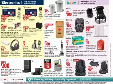 Canadian Tire flyer week 33 Page 8: Electronics Tech for home WWestinghouse | and on the go WWestinghouse baby All the gear