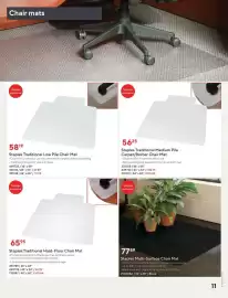 Staples flyer Page 11: Staples Traditional Low Pile Chair Mat €58,19, Staples Traditional Hard-Floor Chair Mat €65,95