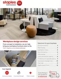 Staples flyer Page 2: staples PREFERRED easy Workplace design services From concept to installation, we can help bring your