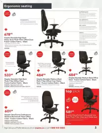 Staples flyer Page 3: Staples Newdale High Back Heavy Duty Multi-Tilter Office Chair Fusion Carbon Fabric - Black €678,99