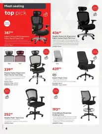 Staples flyer Page 4: Staples Hyken PRO Ergonomic Fabric Swivel Task Chair €387,99