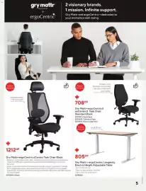 Staples flyer Page 5: Gry Mattr+ergoCentric sCentric Task Chair Black €1.212,49