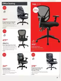Staples flyer Page 7: Staples Northman Bonded Leather Manager's Chair €281,29, Mesh High-Back Tast Chair €479,99