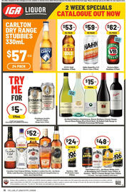 IGA catalogue week 33 Page 32: Hard Rated, Jim Beam White, Bundaberg, Suntory -196 Premix Cans €48,00