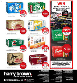 Harry Brown catalogue Page 12: Hahn Ultra Zero Carb €54,90, Melbourne Bitter €62,90