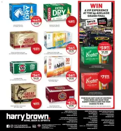 Harry Brown catalogue Page 12: Hahn Ultra Zero Carb €54,90, Melbourne Bitter €62,90