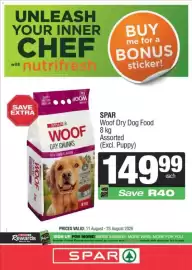 SuperSpar catalogue Page 2: SPAR Woof Dry Dog Food Assorted €149,99