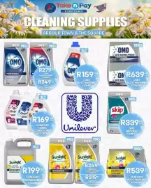 Take 'n Pay catalogue Page 12: Sunlight Auto Washing Powder €539,99, Sunlight Dishwashing Liquid €199,99