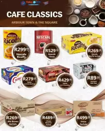 Take 'n Pay catalogue Page 14: Nescafe Ricoffy €299,99, Nescafe Classic €529,99