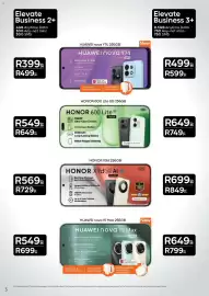 Cell C catalogue Page 3: HUAWEI nova Y74 256GB €399,00, HONOR X9d 256GB €699,00