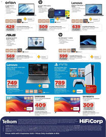 HiFi Corp catalogue Page 4: Hp 15s Intel® N100 Laptop Bundle €509,00, Lenovo IdeaPad 3 AMD Ryzen 5 Laptop €639,00