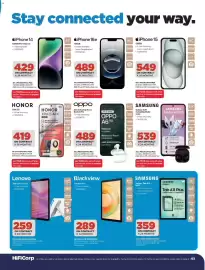 HiFi Corp catalogue Page 3: OPPO A6 5G €489,00, IPhone 15 €549,00