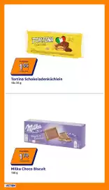 Action Flugblatt woche 33 Seite 19: Tortina Schokoladenküchlein €1,95, Milka Choco Biscuit €1,79