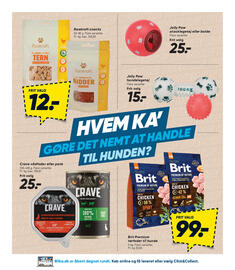 Bilka tilbudsavis uge 33 Side 42: Jolly Paw snacklegetøj eller bolde €25,00, Crave vådfoder / paté €25,00