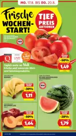 Hofer Flugblatt Seite 24: Bio-Mini-Wassermelonen €1,79, Bananen €1,11