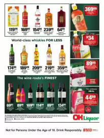 OK Liquor catalogue Page 2: Bell's Extra Special Blended Scotch Whisky €219,99, Three Ships Select Whisky €189,99