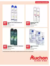 Catalogue Auchan page 13: Dove Déodorant Spray Zinc Protect €2,49, Rexona Déodorant spray homme anti-transpirant Dry €5,00