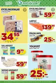 Matvärlden Tensta reklamblad vecka 37 Sida 2: KYCKLINGLÅRFILÉ €59,95, YOGHURT €25,00
