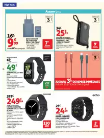 Catalogue Auchan | Promos rentrée étudiants page 18: SAMSUNG MONTRE CONNECTÉE €249,99, Qilive BATTERIE EXTERNE €25,99