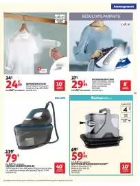 Catalogue Auchan | Promos rentrée étudiants page 31: PHILIPS CENTRALE VAPEUR €79,00, Calor DEFROISSEUR DT1020 €24,99